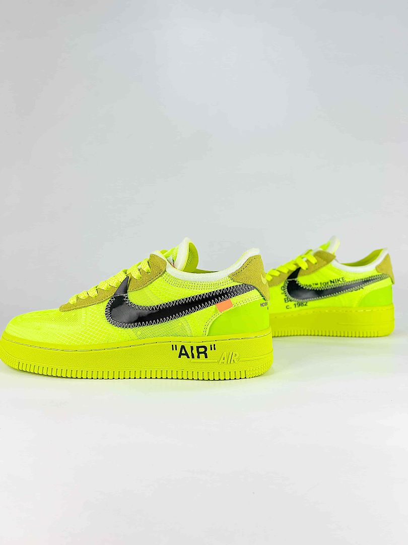 Nike Air Force 1 '07 Low AO4606-700 Volt Graphic Sneakers