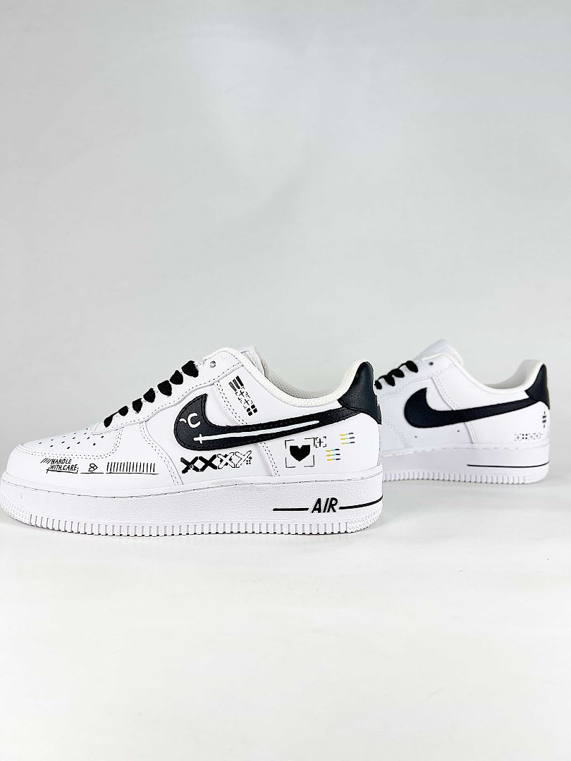 Nike Air Force 1 '07 Low CW2288-111 White Black Graphic Sneakers