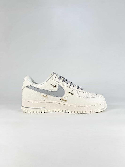 Nike Air Force 1 '07 Low DN9688-128 White Grey Metallic Sneakers