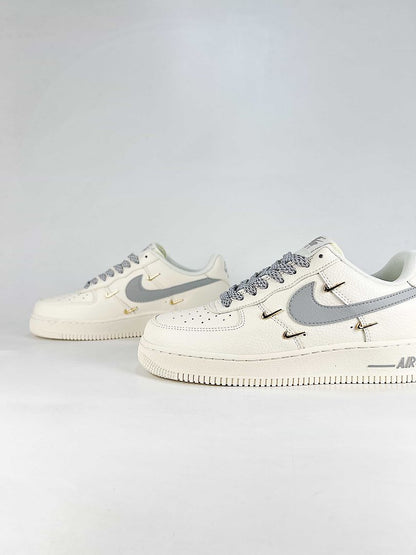 Nike Air Force 1 '07 Low DN9688-128 White Grey Metallic Sneakers
