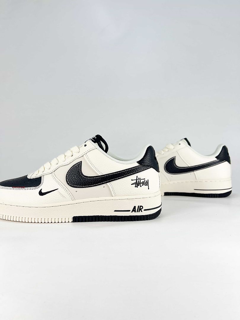 Stussy x Nike Air Force 1 Low White Black Air Sneakers