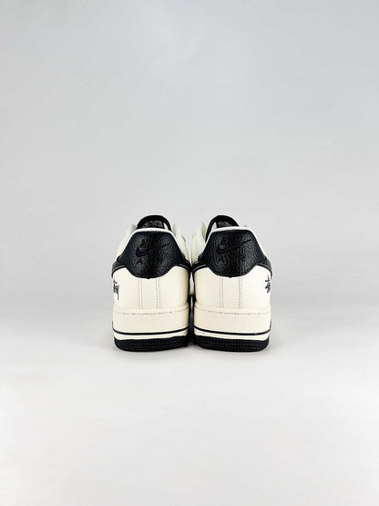 Stussy x Nike Air Force 1 Low White Black Air Sneakers