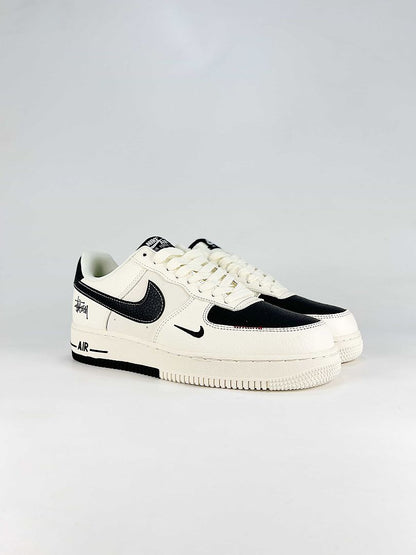 Stussy x Nike Air Force 1 Low White Black Air Sneakers