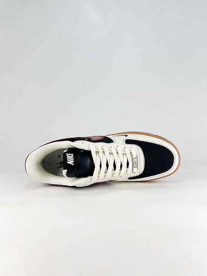 Nike Air Force 1 07 Low IM3378-122 Black White Red Gum Sole Low Top Sneakers