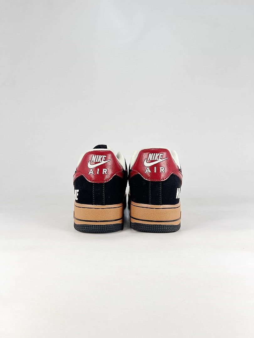 Nike Air Force 1 07 Low IM3378-122 Black White Red Gum Sole Low Top Sneakers
