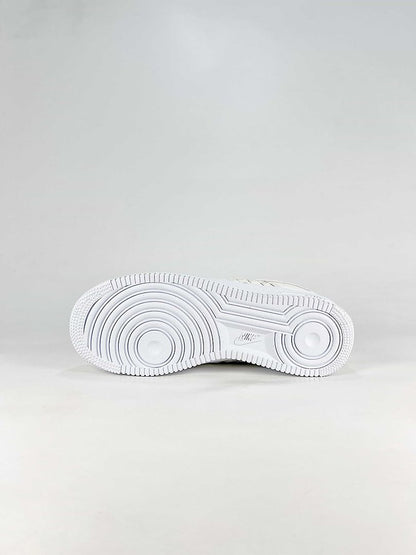 Kith x Nike Air Force 1 Low Triple White Woven Sneakers