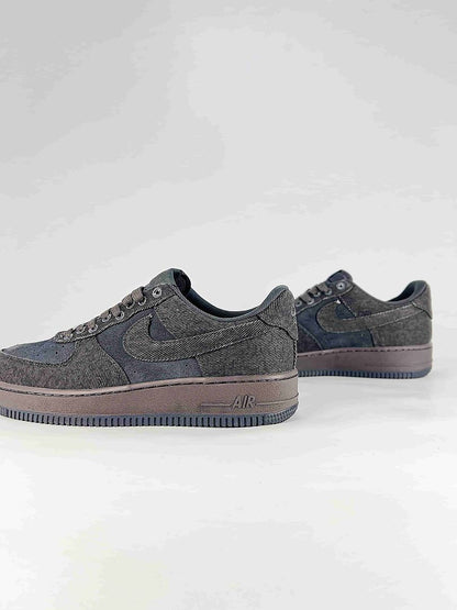 Nike Air Force 1 07 Low IR0951-003 Denim Sneakers Dark Gray Black