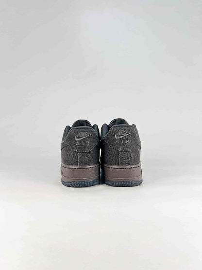 Nike Air Force 1 07 Low IR0951-003 Denim Sneakers Dark Gray Black