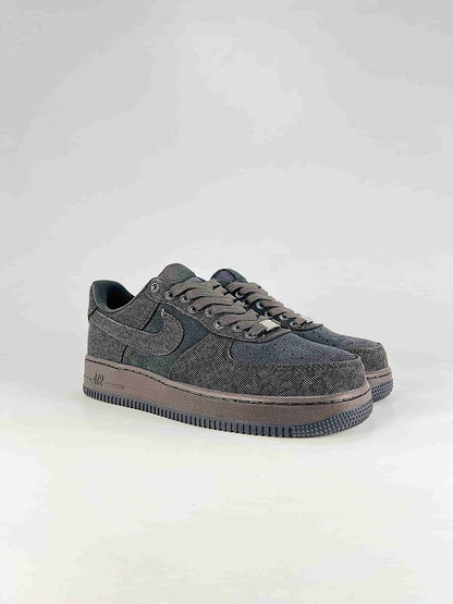 Nike Air Force 1 07 Low IR0951-003 Denim Sneakers Dark Gray Black