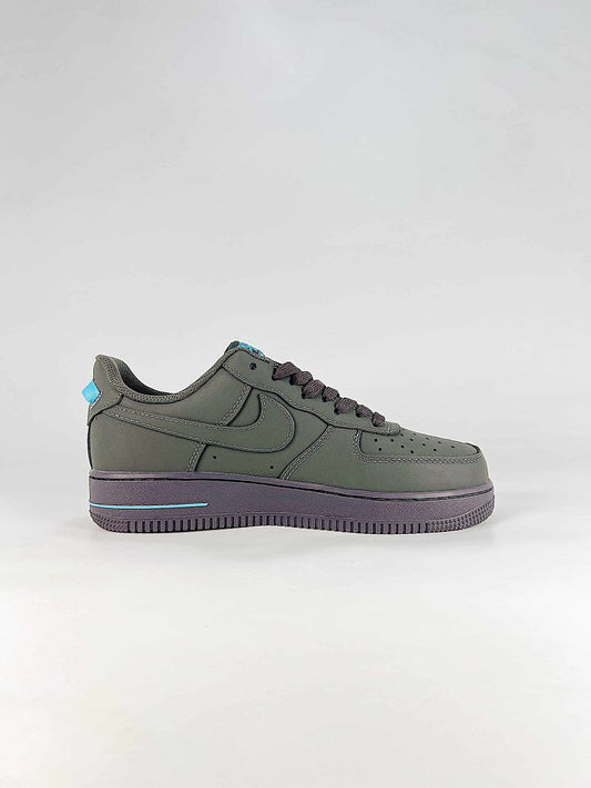 Nike Air Force 1 Low Grey Black Turquoise Air Sneakers