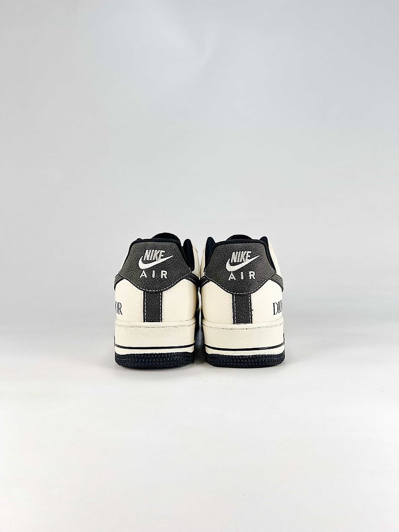 Dior x Nike Air Force 1 Low White Black Monogram Sneakers