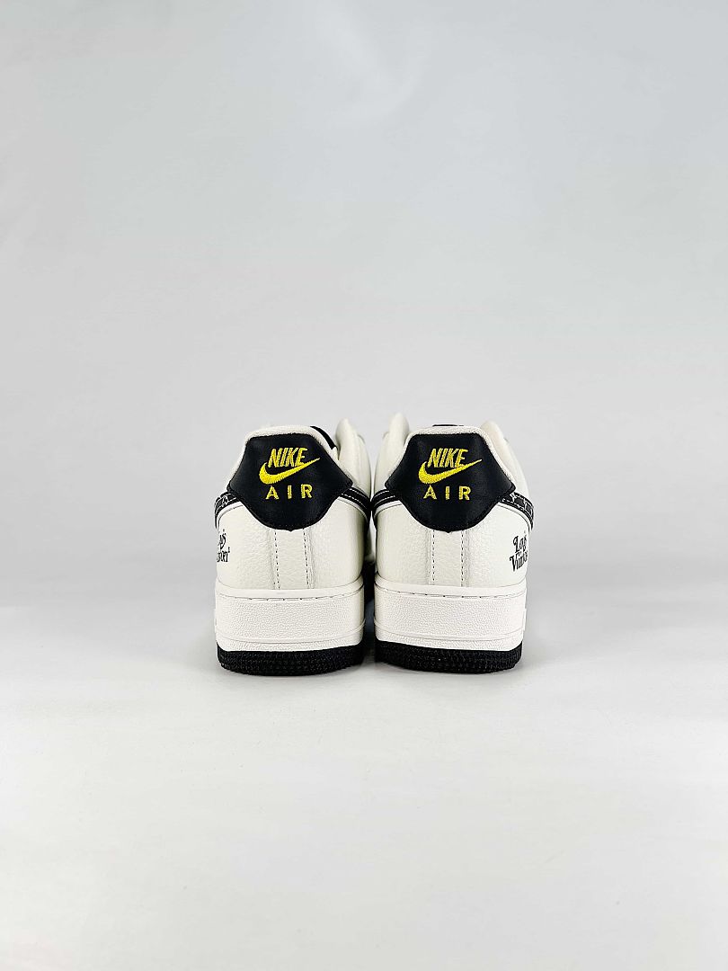 Nike x Louis Vuitton Air Force 1 07 Low WY0655-104 Monogram Swoosh Sneakers White Black