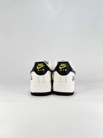 Nike x Louis Vuitton Air Force 1 07 Low WY0655-104 Monogram Swoosh Sneakers White Black