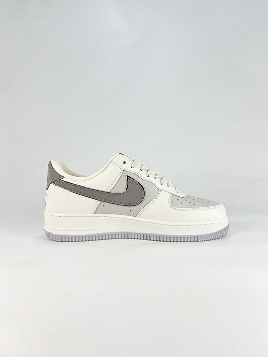 Nike Air Force 1 07 Low WY0655-124 Gray Swoosh Sneakers White Gray