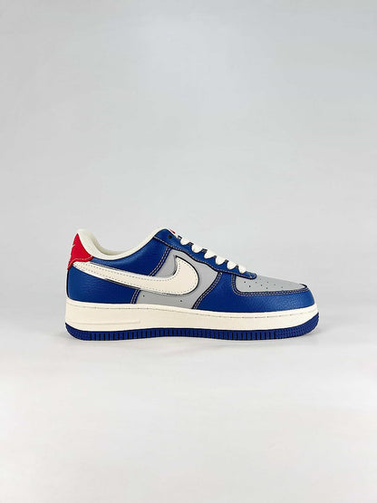 Nike x Supreme Air Force 1 07 Low XD2588-602 Supreme Detail Sneakers Royal Blue White Red