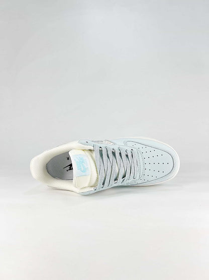 Nike x Givenchy Air Force 1 07 Low XL1979-211 Givenchy Pattern Swoosh Sneakers White Light Blue Black