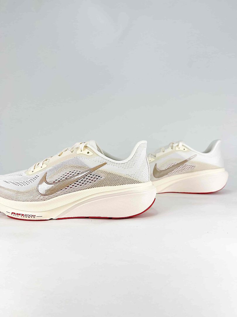 Nike Air Zoom Pegasus 42 White Gold Red Running Shoes