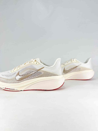 Nike Air Zoom Pegasus 42 White Gold Red Running Shoes