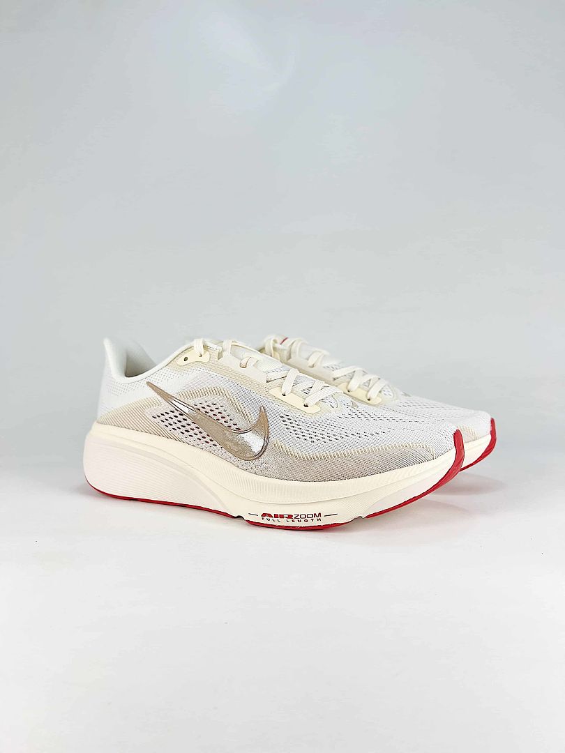 Nike Air Zoom Pegasus 42 White Gold Red Running Shoes