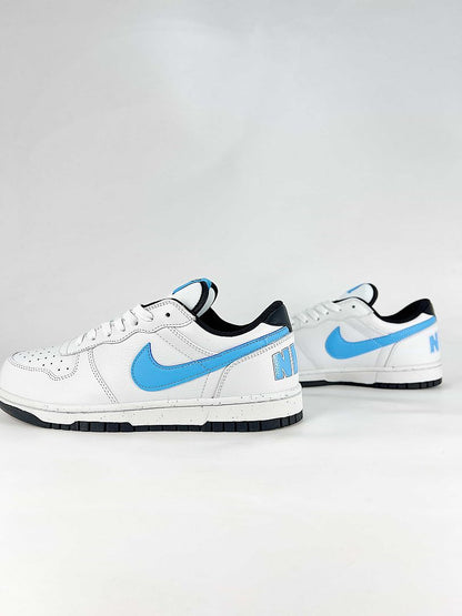 Nike Big Lux 355152-107 Graphic Detail Sneakers White Blue Black