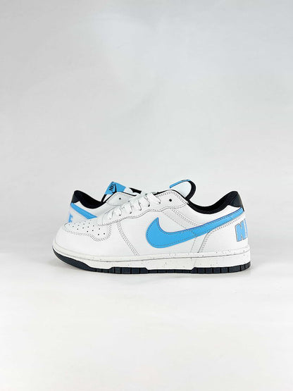 Nike Big Lux 355152-107 Graphic Detail Sneakers White Blue Black