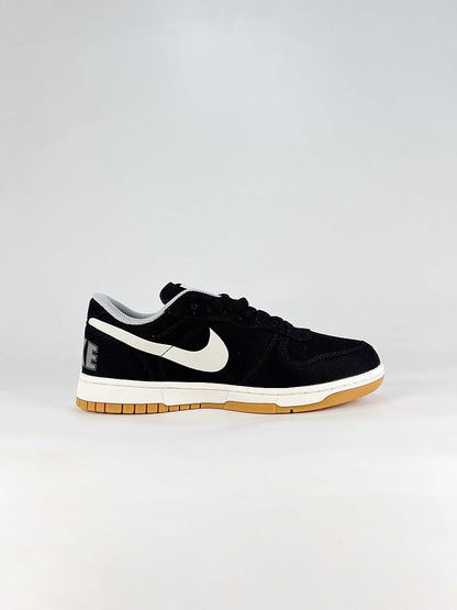 Nike Big Lux 854166-003 Contrast Swoosh Sneakers Black White Gum
