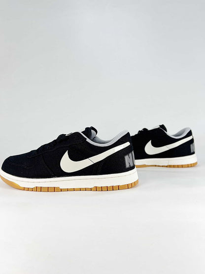 Nike Big Lux 854166-003 Contrast Swoosh Sneakers Black White Gum