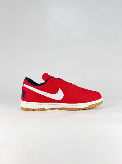 Nike Big Lux 854166-600 Contrast Swoosh Sneakers Red White Gum