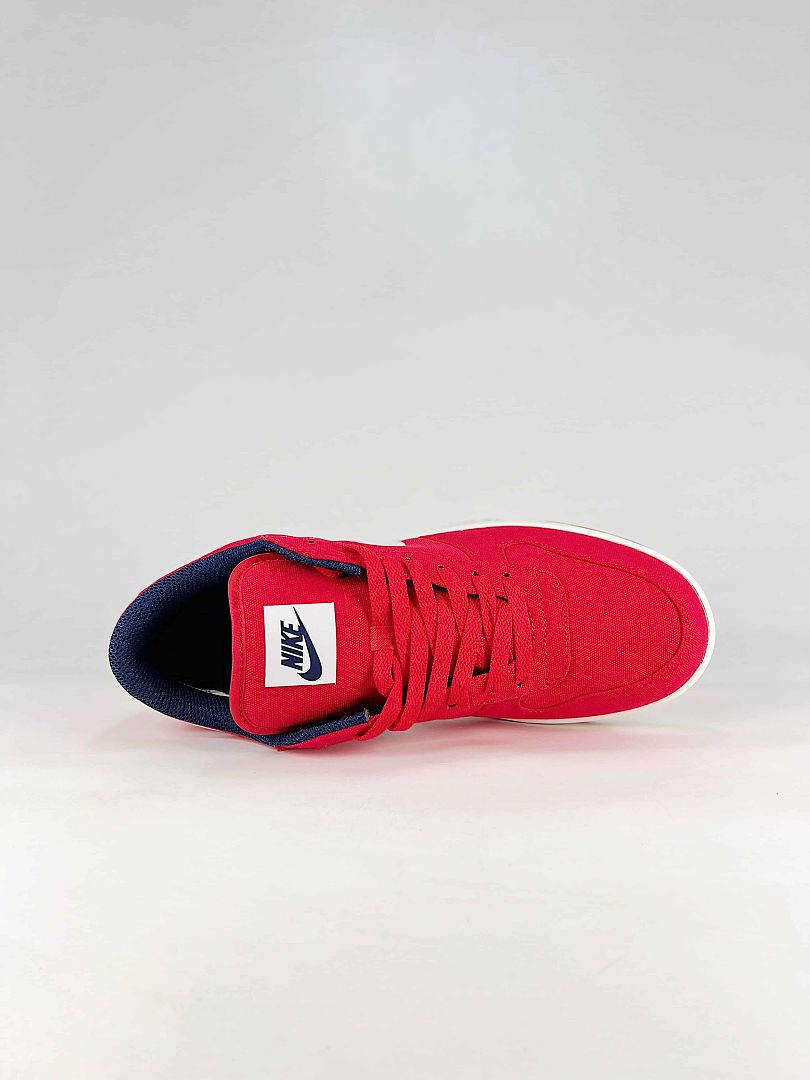 Nike Big Lux 854166-600 Contrast Swoosh Sneakers Red White Gum