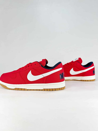 Nike Big Lux 854166-600 Contrast Swoosh Sneakers Red White Gum