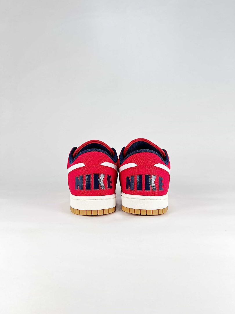 Nike Big Lux 854166-600 Contrast Swoosh Sneakers Red White Gum