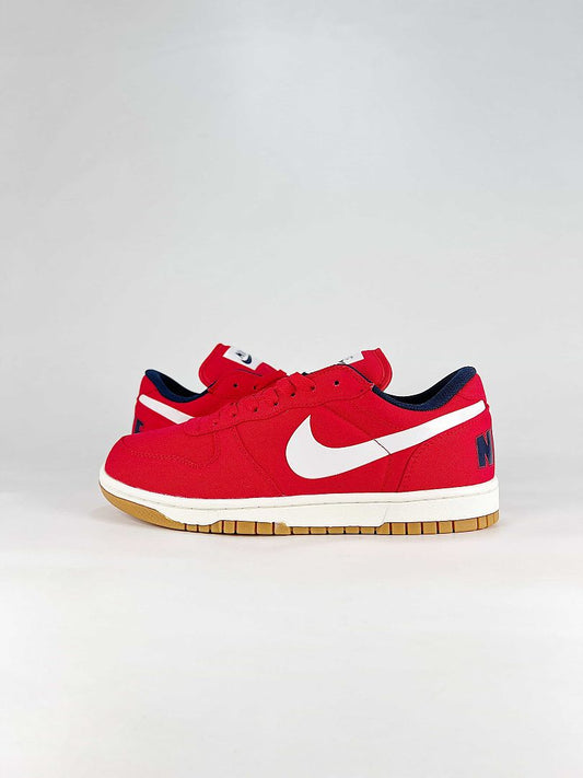Nike Big Lux 854166-600 Contrast Swoosh Sneakers Red White Gum