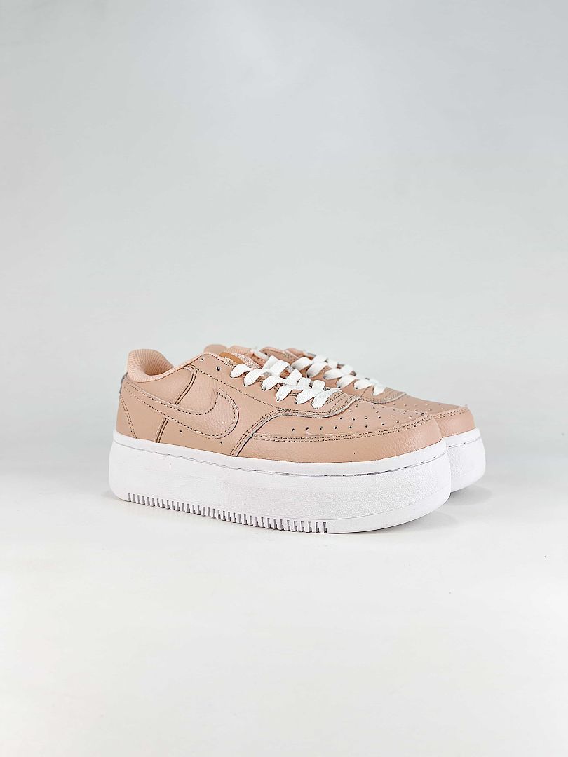 Nike Court Vision Alta Peach Sail Platform Sneakers
