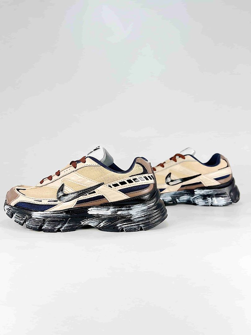 Nike Initiator 394055-102 Beige Brown Navy Black Retro Low Top Sneakers