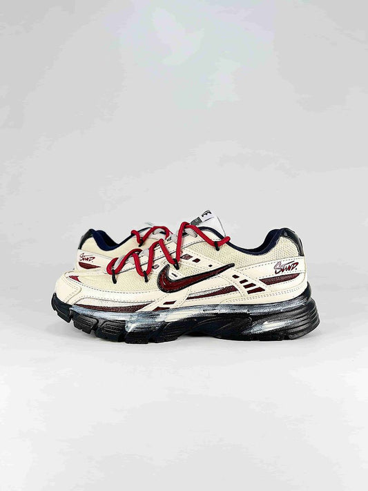 Nike Initiator HQ1183-141 Cream Burgundy Red Black Navy Detail Low Top Sneakers