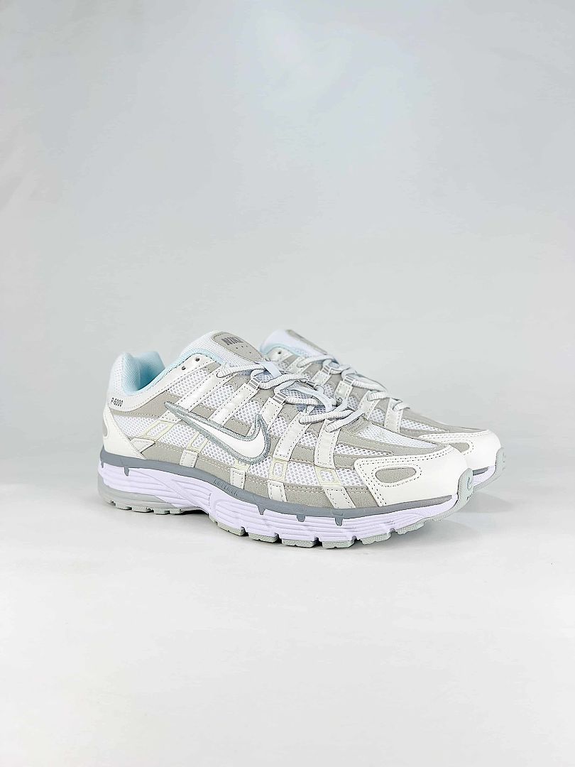 Nike P-6000 FV6603-101 White Grey Silver Black Retro Running Sneakers