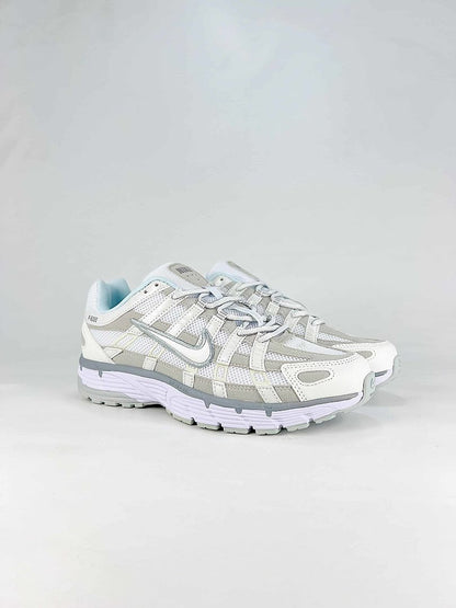 Nike P-6000 FV6603-101 White Grey Silver Black Retro Running Sneakers