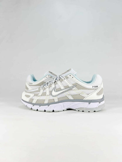 Nike P-6000 FV6603-101 White Grey Silver Black Retro Running Sneakers