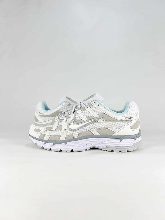 Nike P-6000 FV6603-101 White Grey Silver Black Retro Running Sneakers