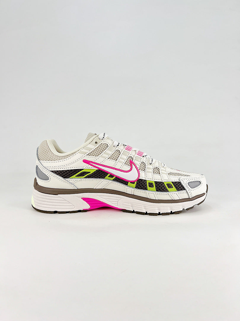 Nike P6000 IH0572030 White Pink Volt Black Retro Running Inspired Lifestyle Sneakers