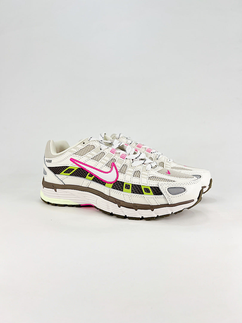 Nike P6000 IH0572030 White Pink Volt Black Retro Running Inspired Lifestyle Sneakers