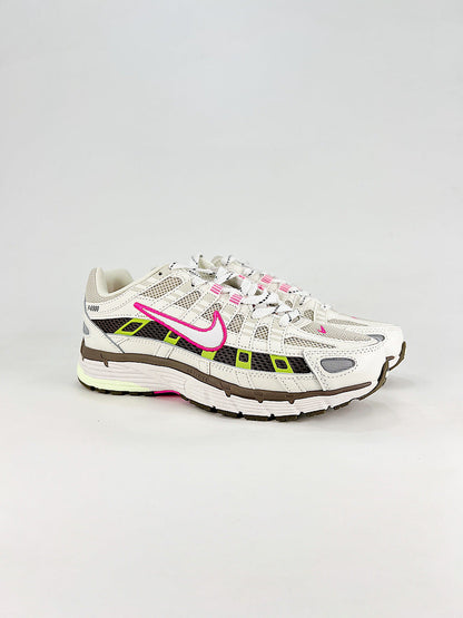 Nike P6000 IH0572030 White Pink Volt Black Retro Running Inspired Lifestyle Sneakers