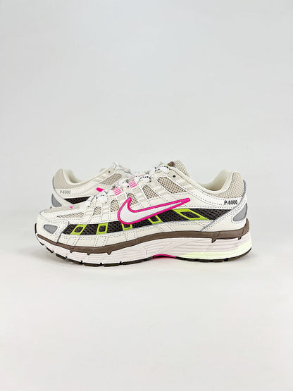 Nike P6000 IH0572030 White Pink Volt Black Retro Running Inspired Lifestyle Sneakers