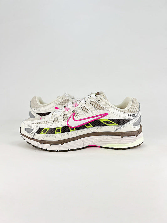 Nike P6000 IH0572030 White Pink Volt Black Retro Running Inspired Lifestyle Sneakers