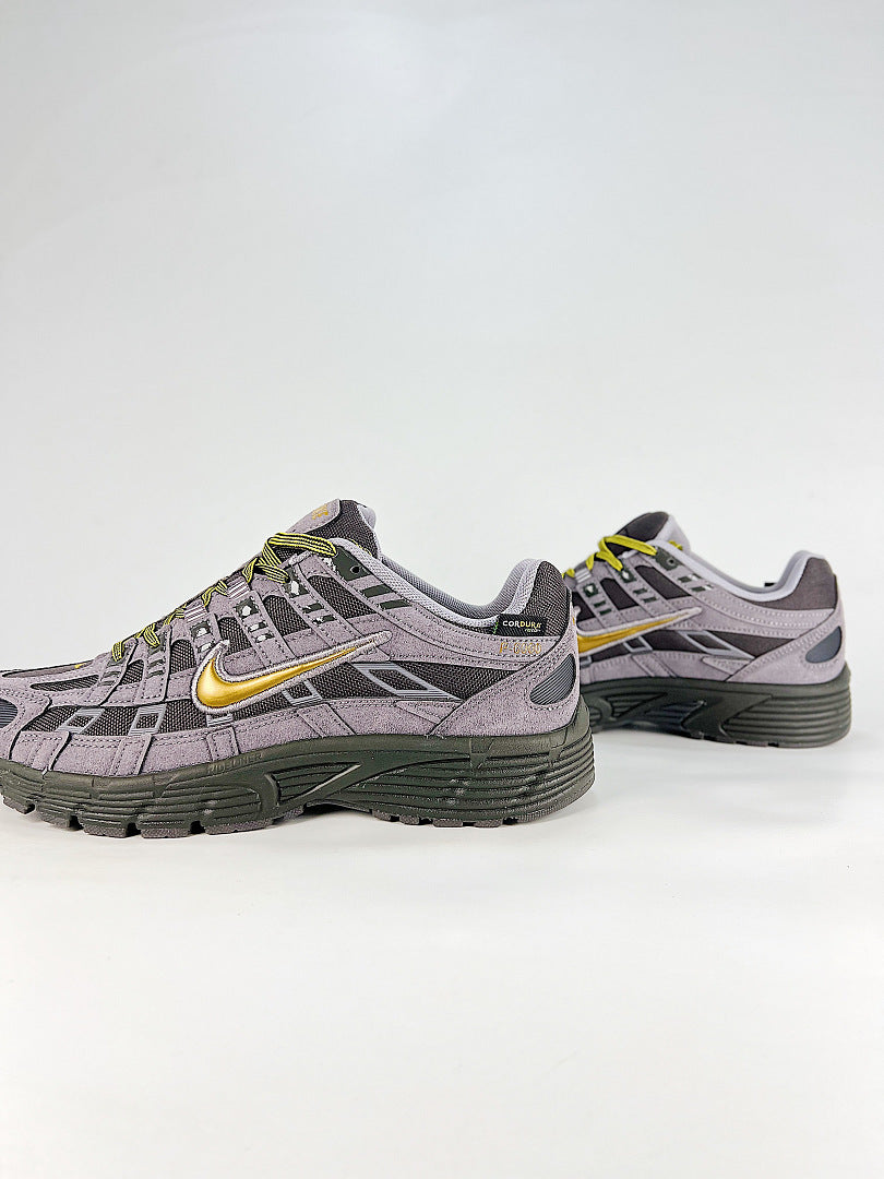 Nike P6000 IH0946201 Grey Black Yellow Retro Running Inspired Lifestyle Sneakers