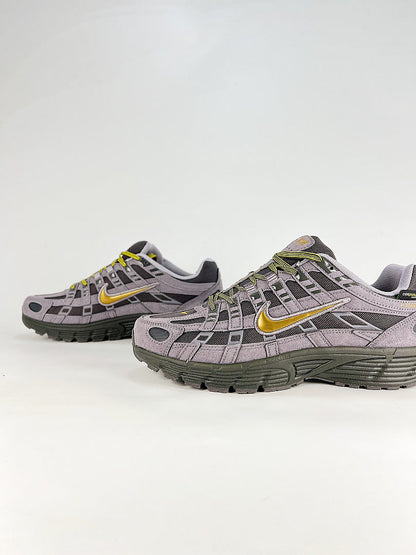 Nike P6000 IH0946201 Grey Black Yellow Retro Running Inspired Lifestyle Sneakers
