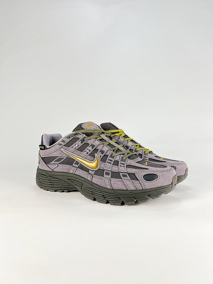 Nike P6000 IH0946201 Grey Black Yellow Retro Running Inspired Lifestyle Sneakers