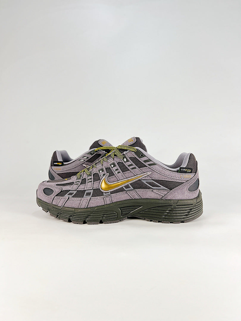 Nike P6000 IH0946201 Grey Black Yellow Retro Running Inspired Lifestyle Sneakers