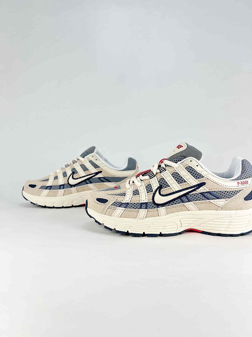 Nike P6000 IH4382200 Sail White Navy Red Retro Running Inspired Lifestyle Sneakers