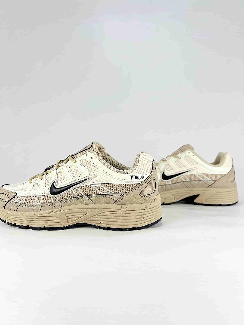 Nike P6000 IH8042100 Sail Beige Black Retro Running Inspired Lifestyle Sneakers
